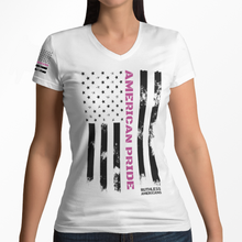 Load image into Gallery viewer, Women&#39;s Thin Pink Line - V-Neck
