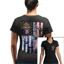 Load image into Gallery viewer, Women&#39;s Blessed Are The Peacemakers - Sheriff - V-Neck
