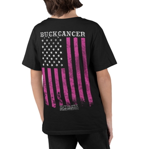 Youth Buck Cancer Flag - S/S Tee