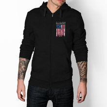 Load image into Gallery viewer, Buck Cancer Flag Red White &amp; Blue - Zip-Up Hoodie
