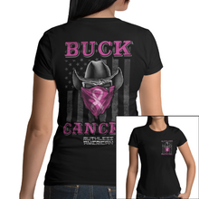 Load image into Gallery viewer, Women&#39;s Buck Cancer Bandit - Cowgirl - S/S Tee
