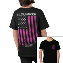 Load image into Gallery viewer, Youth Buck Cancer Flag - S/S Tee
