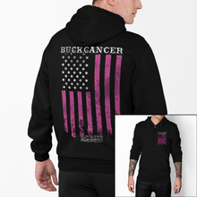 Load image into Gallery viewer, Buck Cancer Flag - Zip-Up Hoodie
