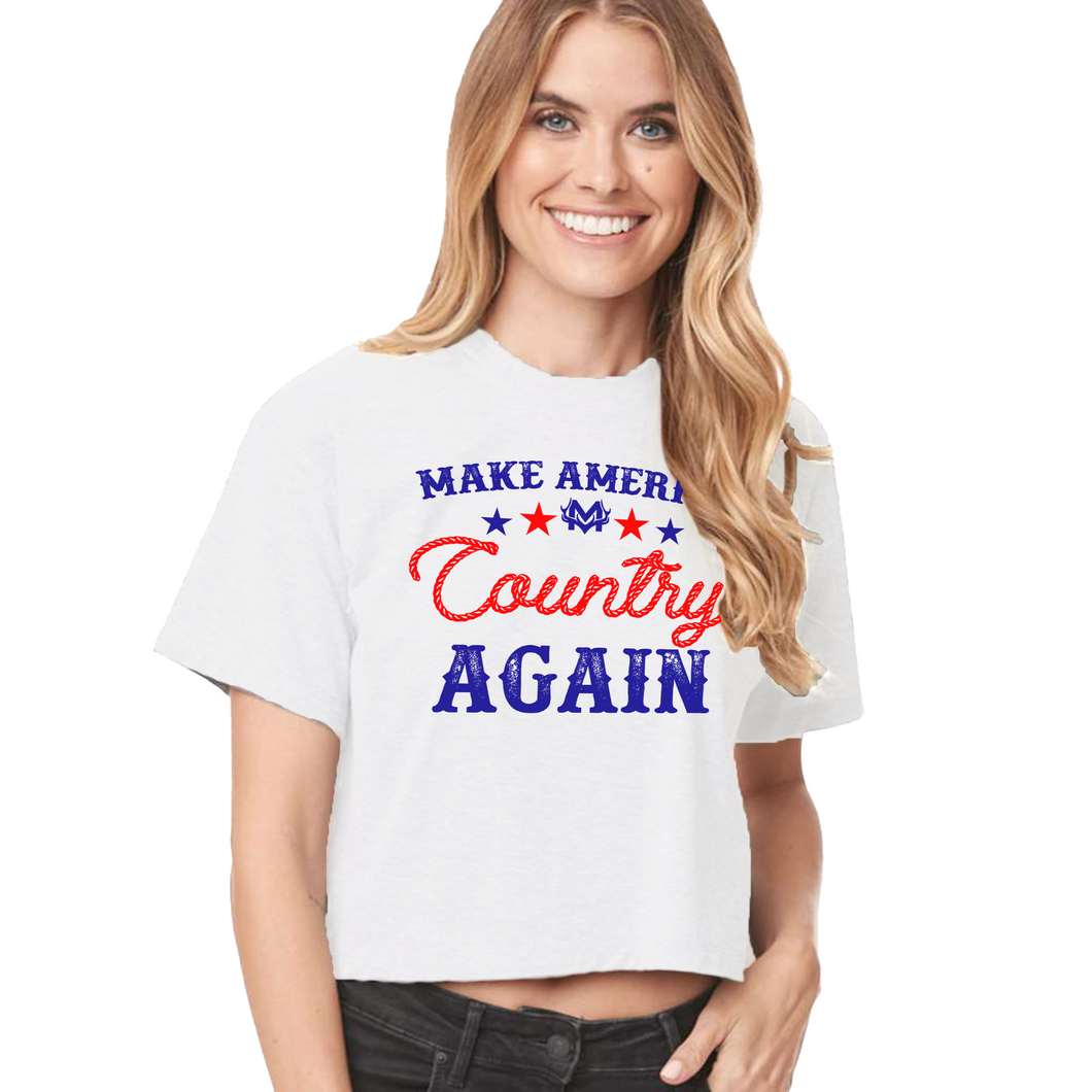 Women's Make America Country Again - Crop Top