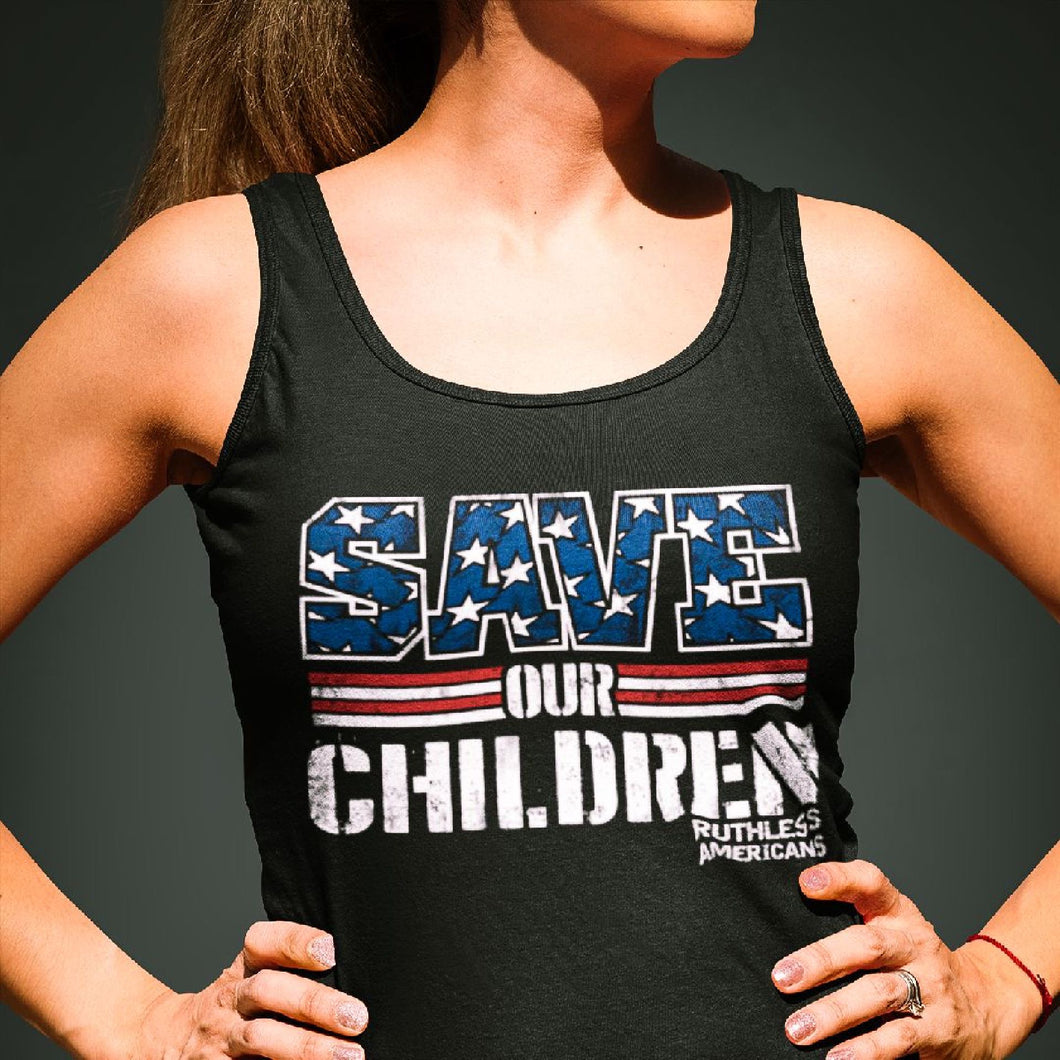 Women's Save OUR Children Red White & Blue - Tank Top
