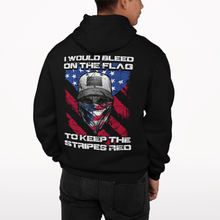 Load image into Gallery viewer, Keep The Stripes Red - Zip-Up Hoodie

