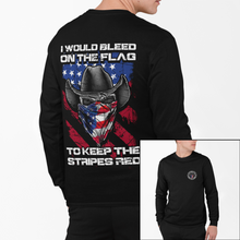 Load image into Gallery viewer, Keep The Stripes Red - Cowboy - L/S Tee
