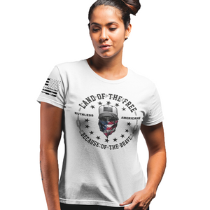 Women's Land of The Free - Front Only - S/S Tee