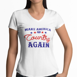 Women's Make America Country Again - V-Neck