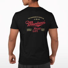 Load image into Gallery viewer, Montana&#39;s Night Life (High Life) - S/S Tee
