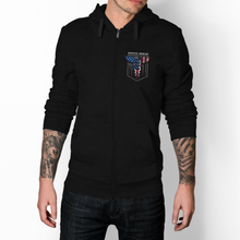 Load image into Gallery viewer, Nursing Is A Work Of Heart - USA - Zip-Up Hoodie
