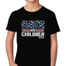 Load image into Gallery viewer, Youth Save OUR Children Red White &amp; Blue - S/S Tee
