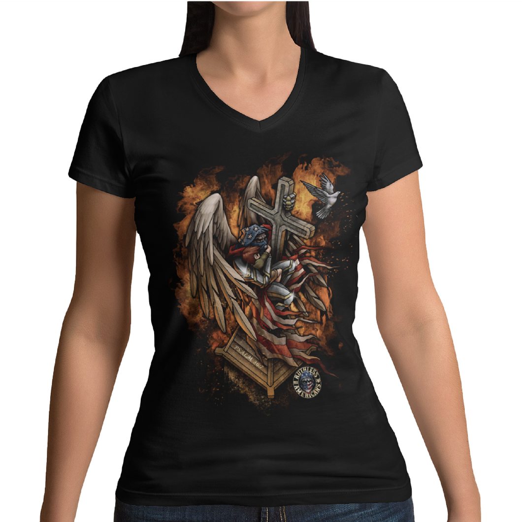 Women's The Guardian Angel 2 - Front - V-Neck
