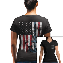 Load image into Gallery viewer, Women&#39;s American Veteran - Navy - V-Neck
