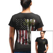 Load image into Gallery viewer, Women&#39;s American Veteran - Army - S/S Tee
