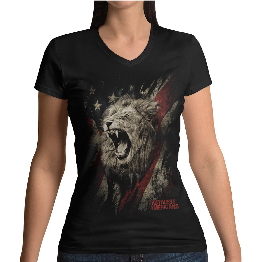 Women's We Are The Lions - Front - V-Neck