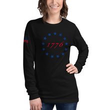 Load image into Gallery viewer, Women&#39;s 1776 Red &amp; Blue - L/S Tee
