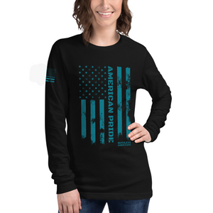 Women's American Pride Tactical Colored Flag - L/S Tee