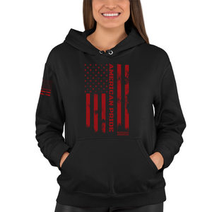 Women's American Pride Tactical Colored Flag - Pullover Hoodie