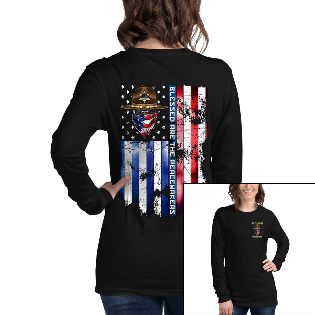 Women's Blessed Are The Peacemakers - Sheriff - L/S Tee