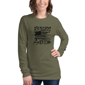 Women's Brush Flag - L/S Tee