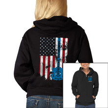 Load image into Gallery viewer, Women&#39;s American Veteran - Coast Guard - Zip-Up Hoodie
