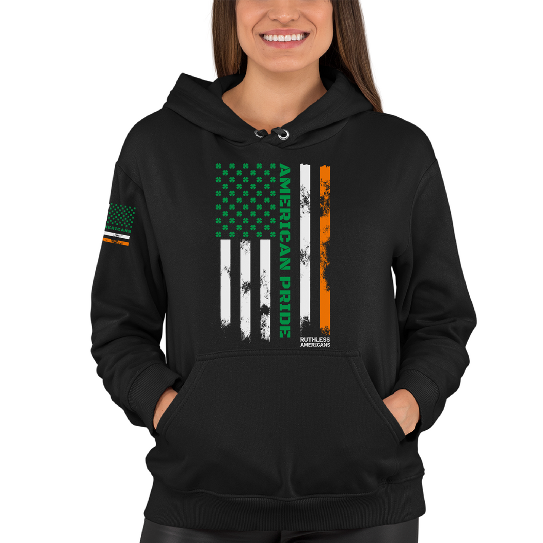 Women's Irish Clover Flag - Pullover Hoodie