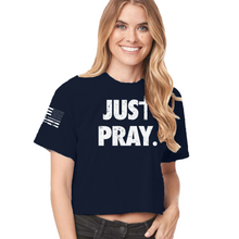 Load image into Gallery viewer, Women&#39;s Just Pray - Crop Top
