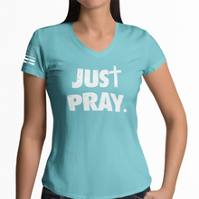 Load image into Gallery viewer, Women&#39;s Just Pray - V-Neck
