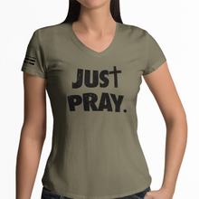 Load image into Gallery viewer, Women&#39;s Just Pray - V-Neck
