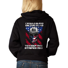 Load image into Gallery viewer, Women&#39;s Keep The Stripes Red - Pullover Hoodie
