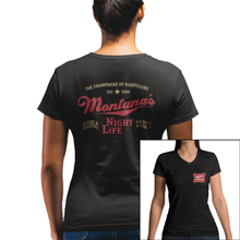 Load image into Gallery viewer, Women&#39;s Montana&#39;s Night LIfe (High Life) - V-Neck

