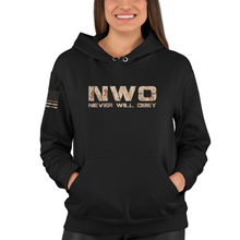 Load image into Gallery viewer, Women&#39;s Never Will Obey - Camo - Pullover Hoodie
