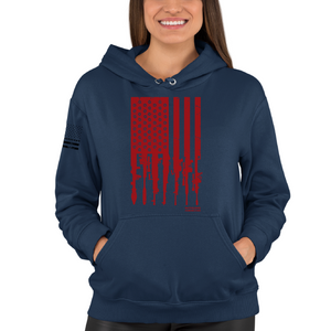 Women's Rifle Flag Colored - Pullover Hoodie