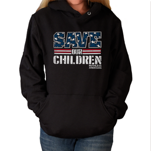 Women's Save Our Children Red White & Blue - Pullover Hoodie