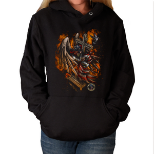 Women's The Guardian Angel 2 - Front Only - Pullover Hoodie