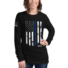 Load image into Gallery viewer, Women&#39;s Thin Blue Line - L/S Tee
