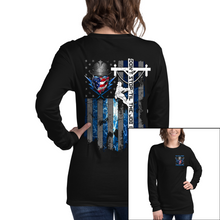 Load image into Gallery viewer, Women&#39;s Until The Job Is Done - Lineman - L/S Tee
