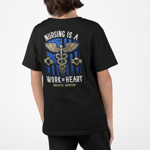 Youth Nursing Is A Work Of Heart Blue - S/S Tee