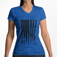 Load image into Gallery viewer, Women&#39;s Rifle Flag - V-Neck
