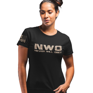 Women's Never Will Obey - Camo - S/S Tee