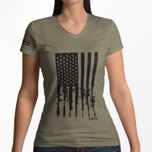 Load image into Gallery viewer, Women&#39;s Rifle Flag - V-Neck
