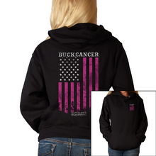 Load image into Gallery viewer, Women&#39;s Buck Cancer Flag - Pullover Hoodie
